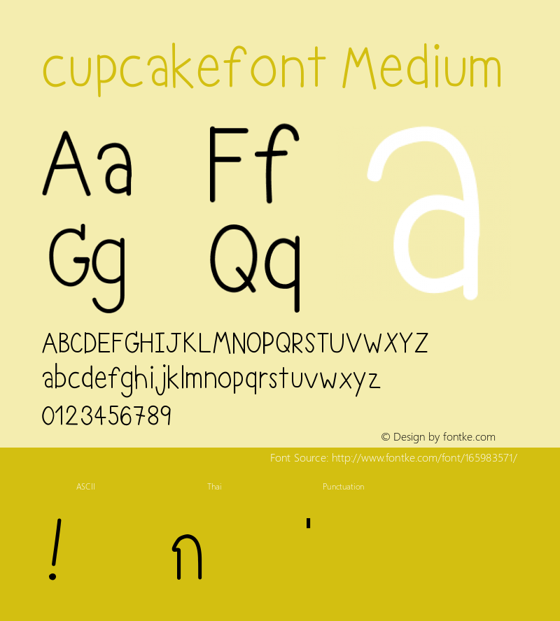 cupcakefont Version 001.000图片样张