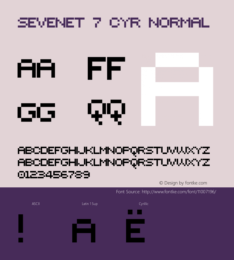 Sevenet 7 Cyr Normal Version 001.001图片样张