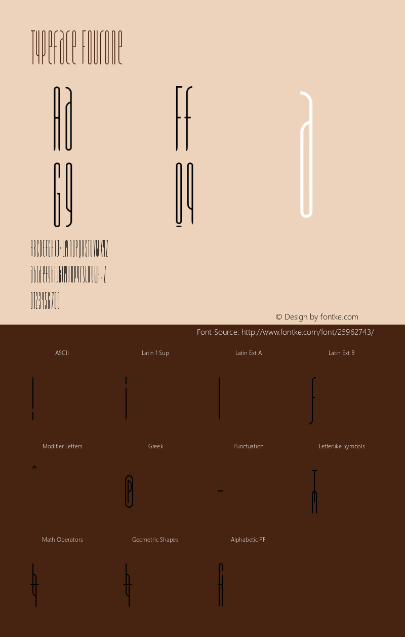 Typeface-FourOne Version 001.000图片样张