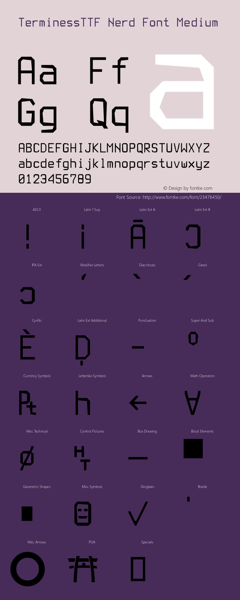 Terminess (TTF) Nerd Font Complete Version 4.40.1;Nerd Fonts 1.图片样张