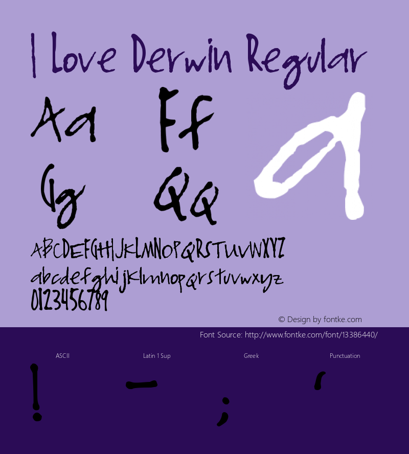 I Love Derwin Regular Version 1.01 May 5, 2006图片样张