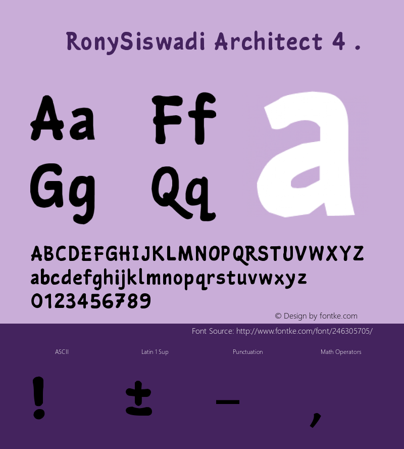 ' RonySiswadi Architect 4 Version 1.00 May 24, 2010, initial release图片样张