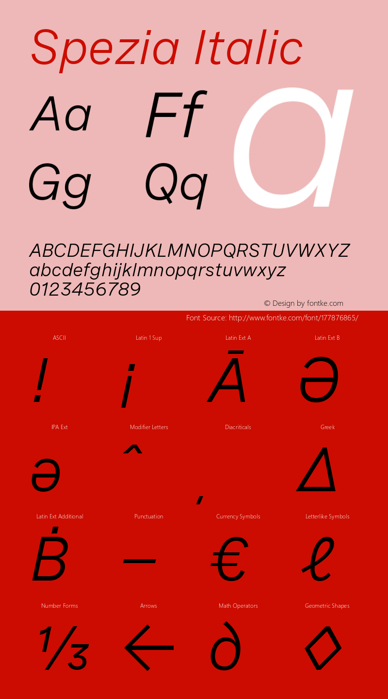 Spezia Regular Italic Version 2.000图片样张