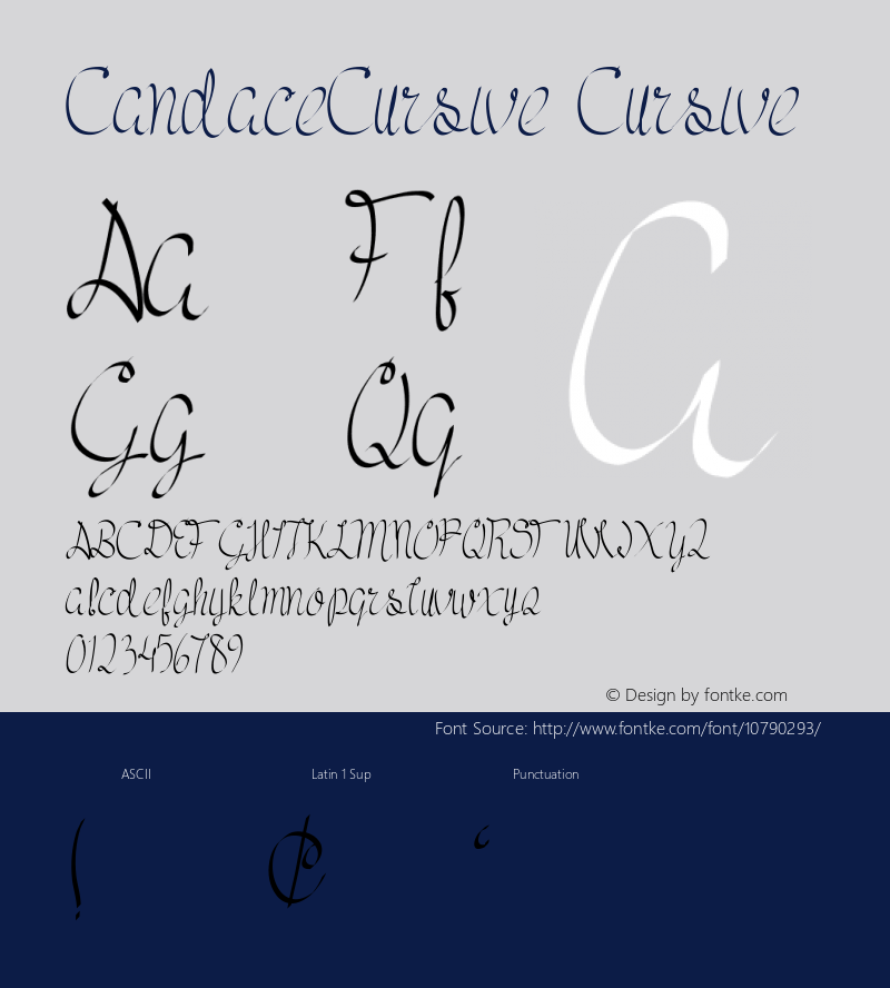 CandaceCursive Cursive Version 001.000图片样张