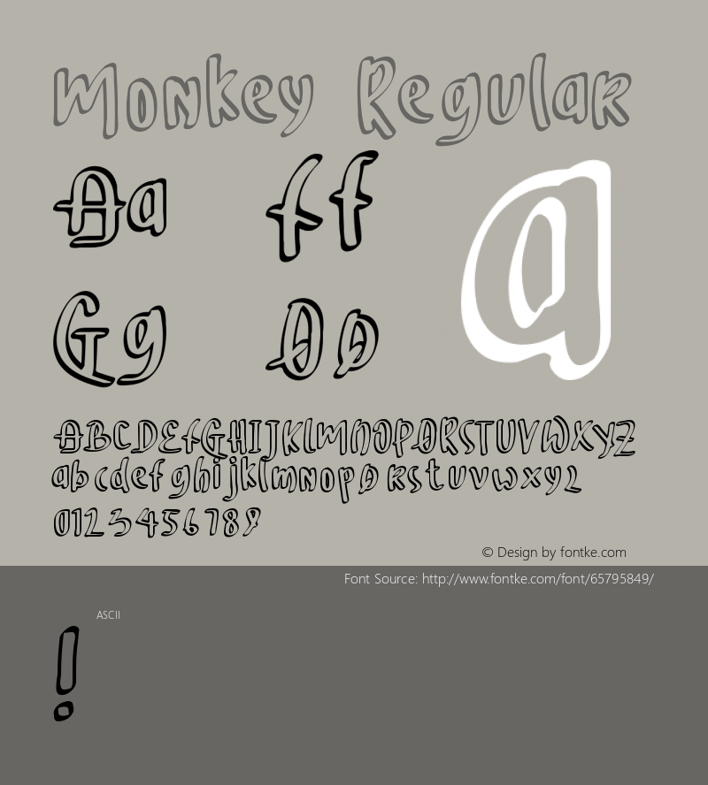 Monkey Version 1.001;Fontself Maker 1.1.0图片样张