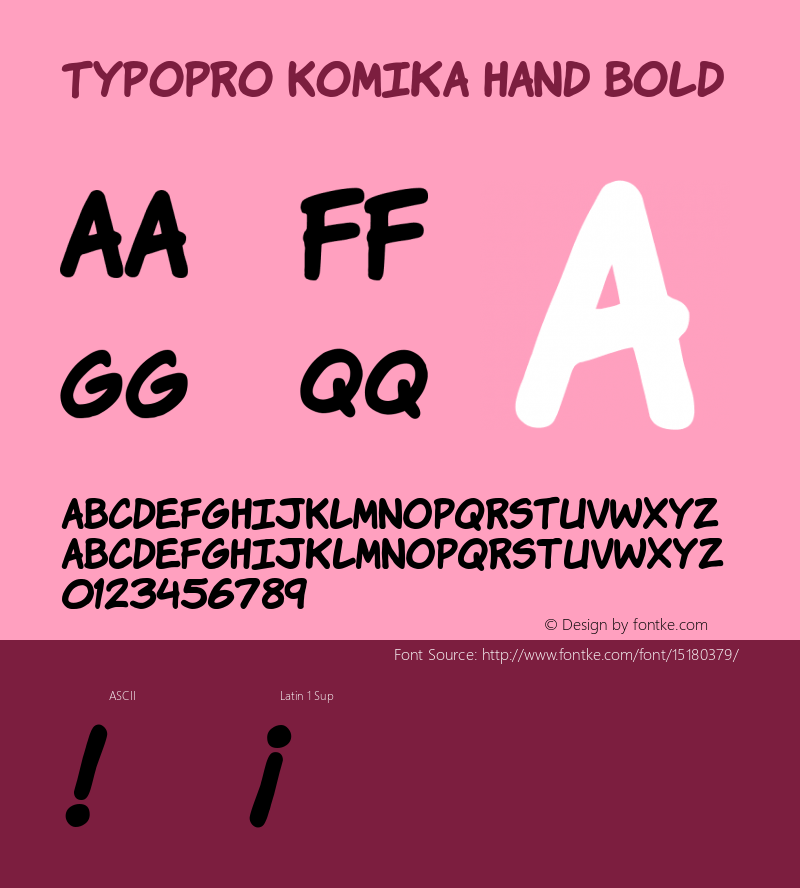 TypoPRO Komika Hand Bold 2.0图片样张