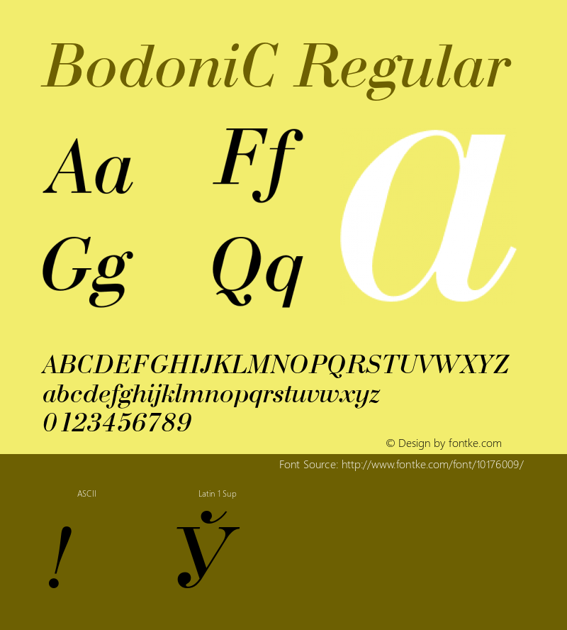 BodoniC Regular 001.000图片样张