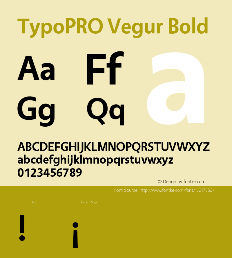 TypoPRO Vegur Bold Version 1.000;PS 007.000;hotconv 1.0.70;makeotf.lib2.5.58329图片样张