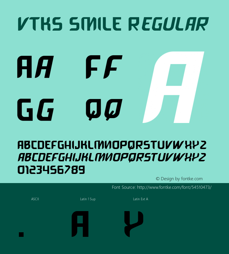 VTKS SMILE Version 1.002;Fontself Maker 3.4.0图片样张