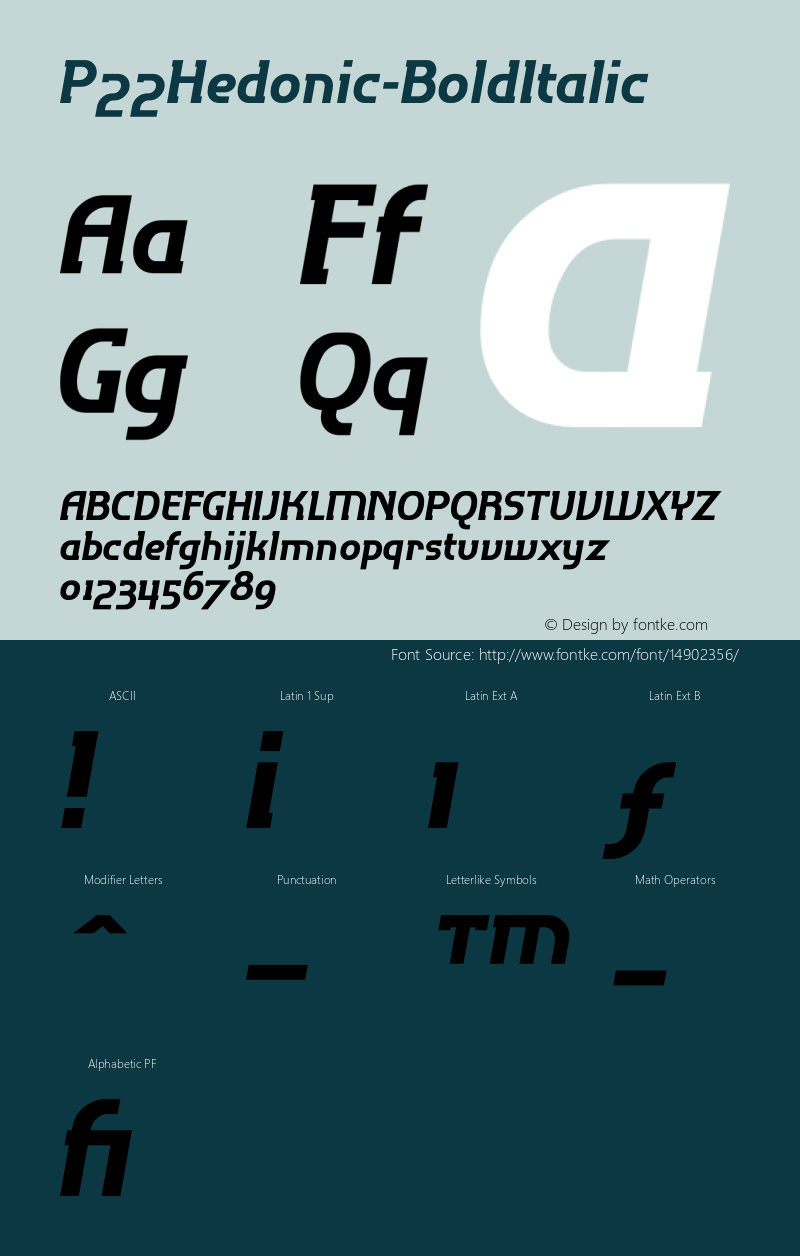 P22Hedonic-BoldItalic ☞ Version 3.000;com.myfonts.ihof.p22-hedonic.bold-italic-regular.wfkit2.46zf图片样张