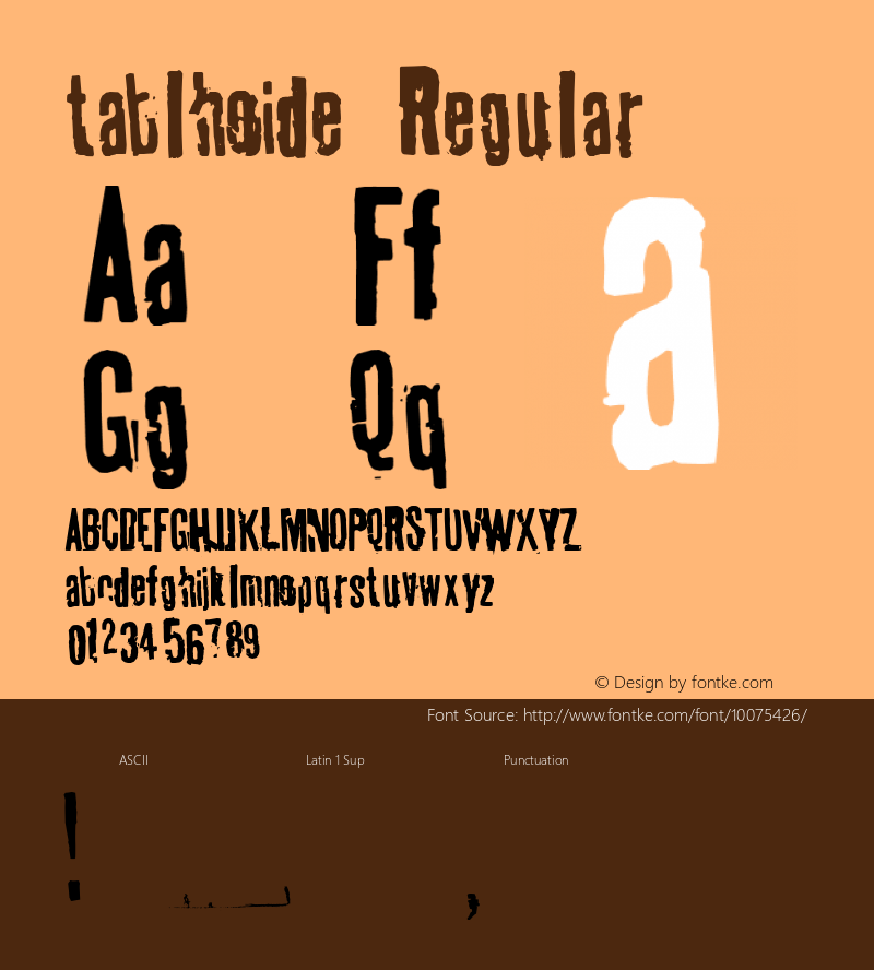 tablhoide Regular Macromedia Fontographer 4.1 17/12/98图片样张