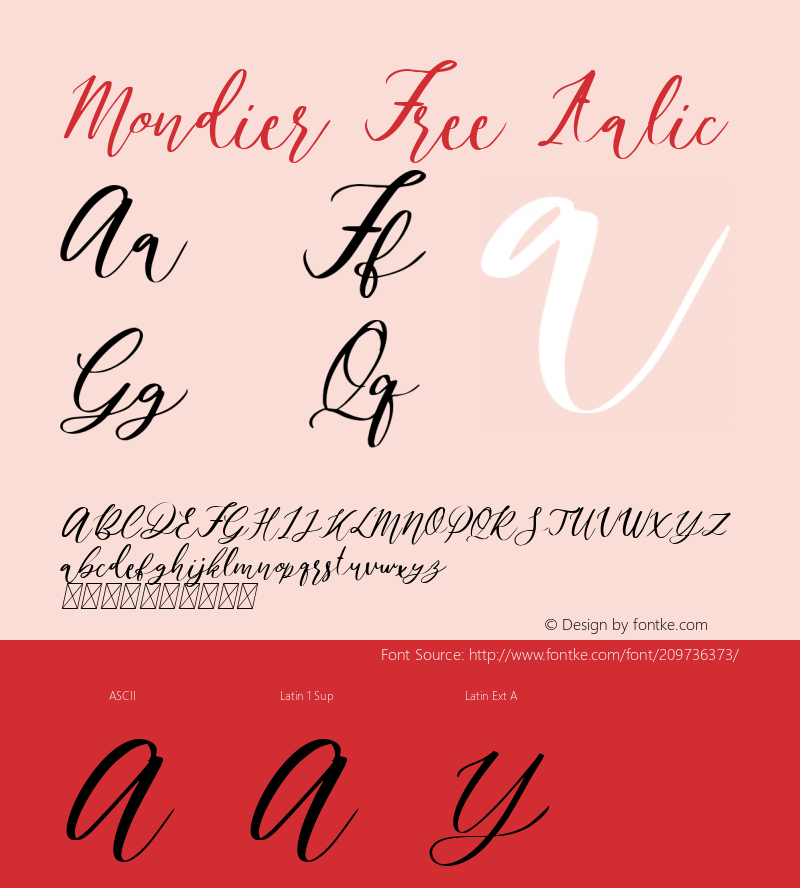 Mondier Free Italic Version 1.000图片样张