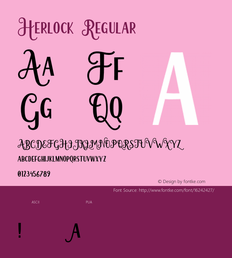 Herlock Regular Version 001.000图片样张