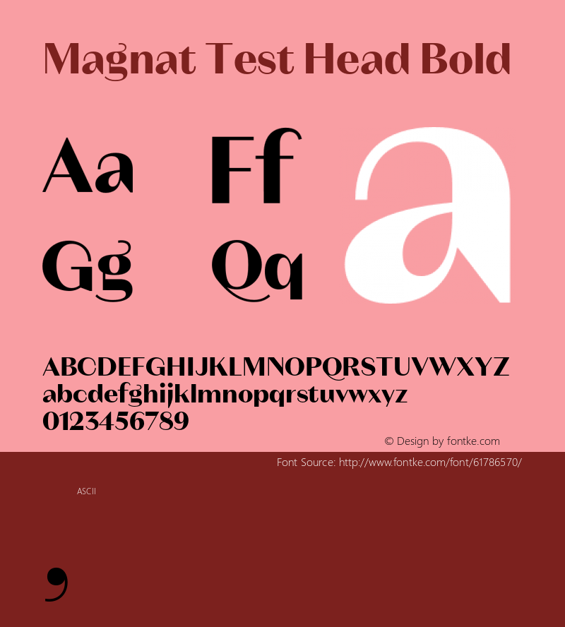 Magnat Test Head Bold Version 1.000;PS 001.000;hotconv 1.0.88;makeotf.lib2.5.64775图片样张