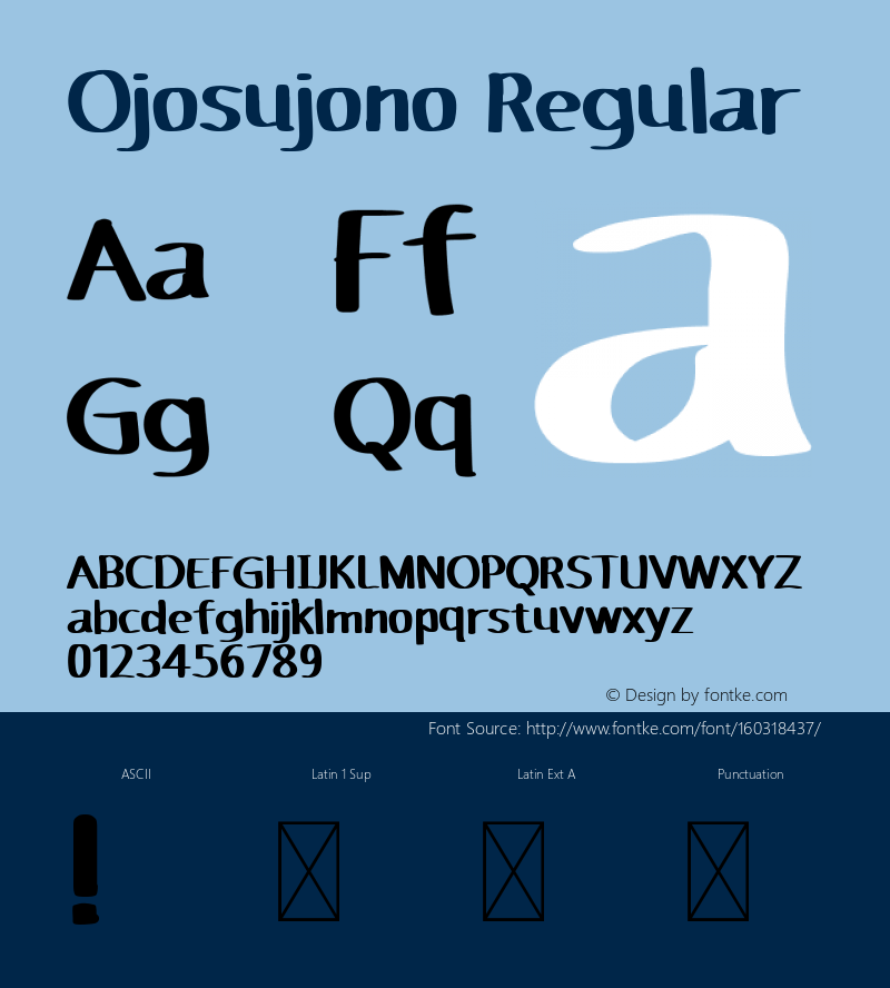 Ojosujono Version 1.001;Fontself Maker 3.5.1图片样张