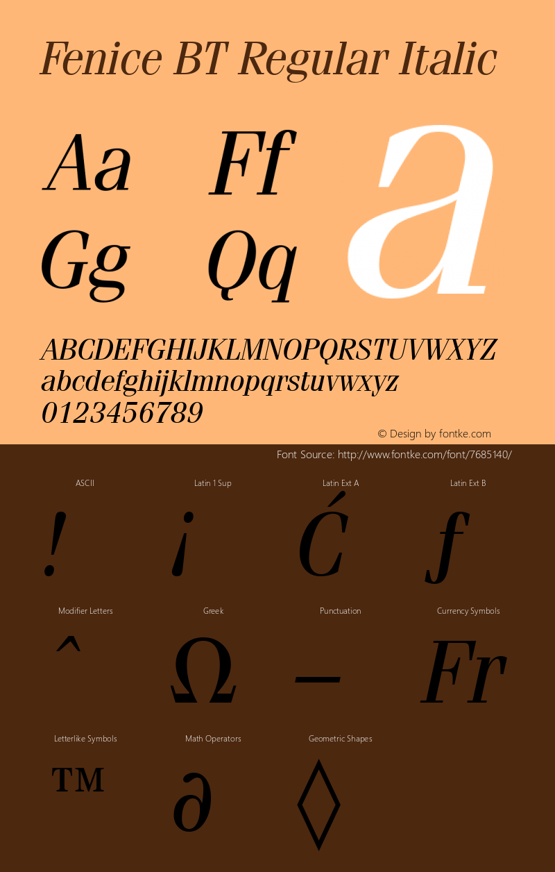 Fenice BT Regular Italic mfgpctt-v1.52 Tuesday, January 26, 1993 5:19:16 pm (EST)图片样张