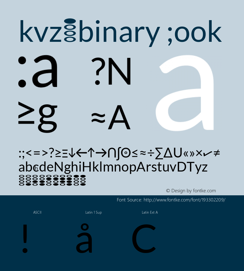 kvz8binary Version 1.000; Western+Polish opensource图片样张