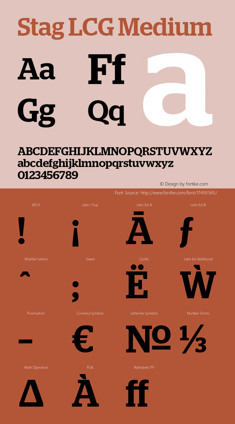 Stag LCG Medium Version 2.100; 2015 Latin, Greek, and Cyrillic图片样张