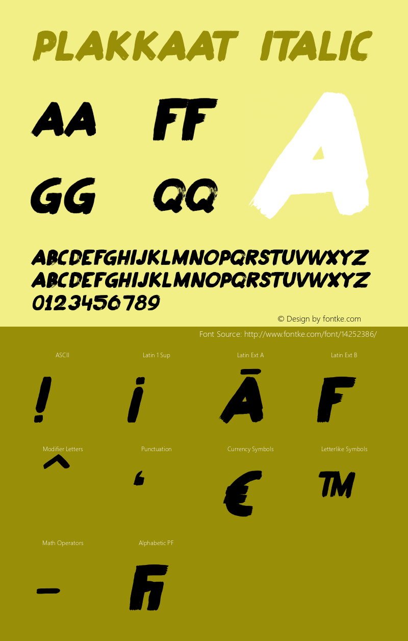 Plakkaat Italic Version 1.007图片样张