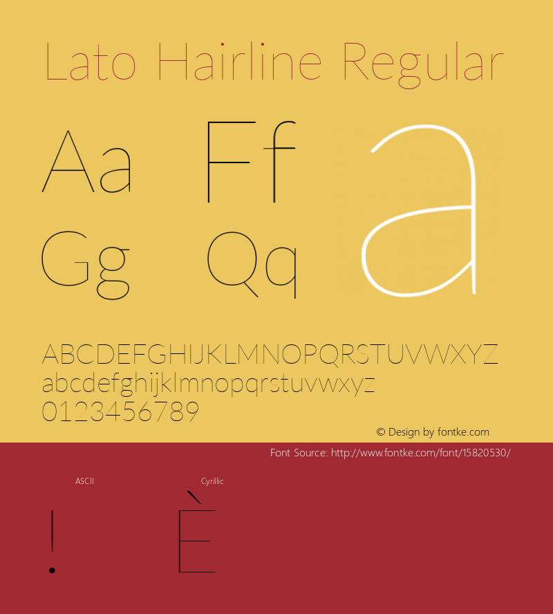 Lato Hairline Regular Version 2.010; 2014-09-01; http://www.latofonts.com/; ttfautohint (v1.4.1)图片样张