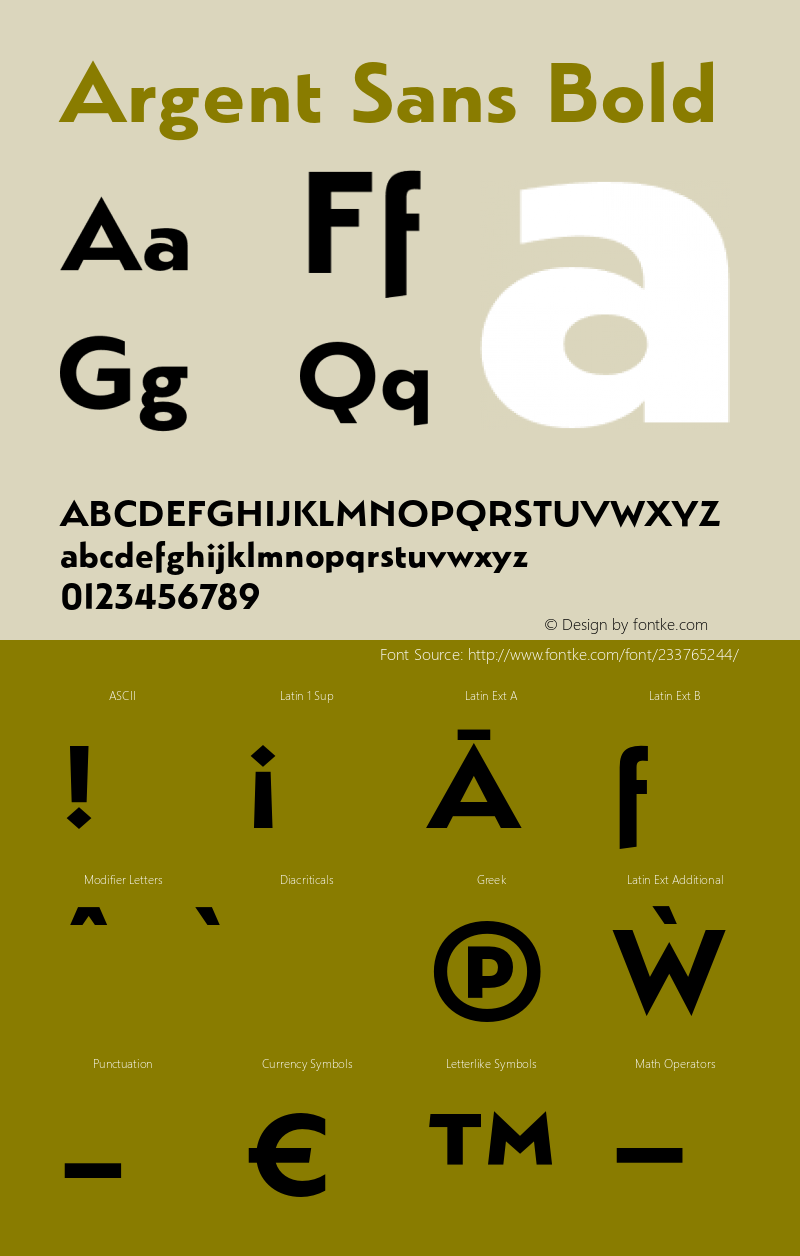 Argent Sans Bold Version 3.000;PS 003.000;hotconv 1.0.88;makeotf.lib2.5.64775图片样张