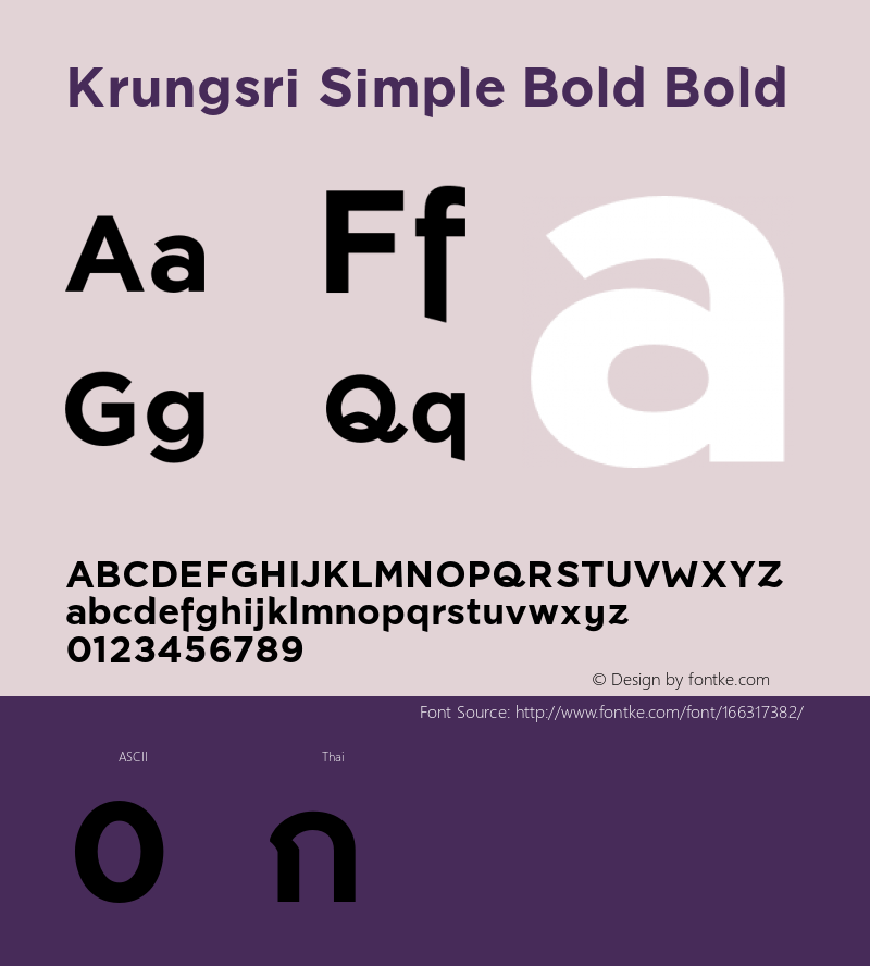 Krungsri Simple Bold Version图片样张