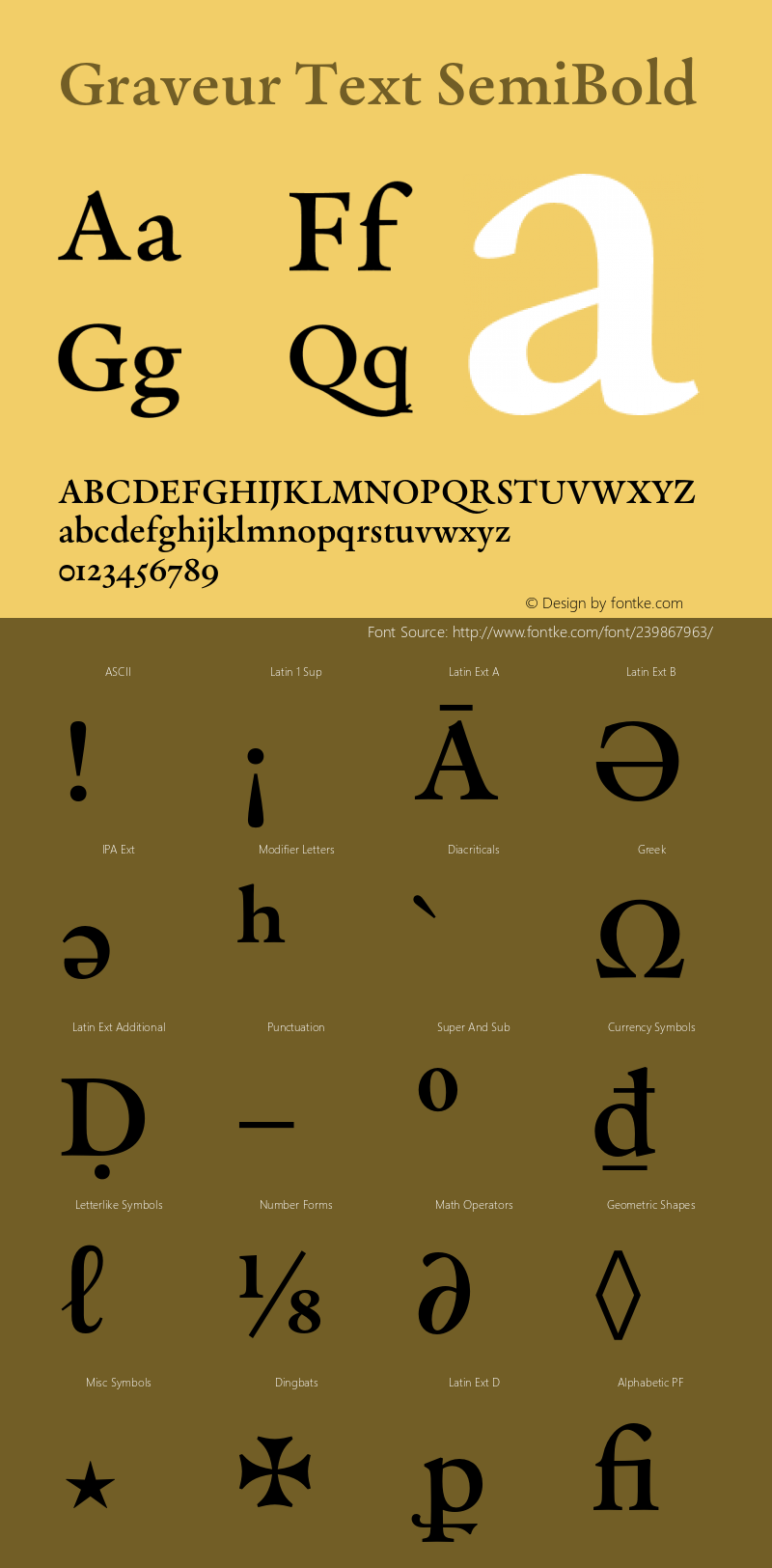 Graveur Text SemiBold Version 1.005;FEAKit 1.0图片样张