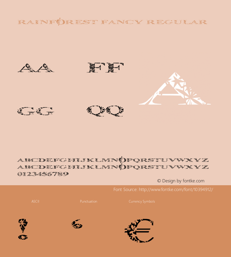 Rainforest Fancy Regular Version 1.003图片样张