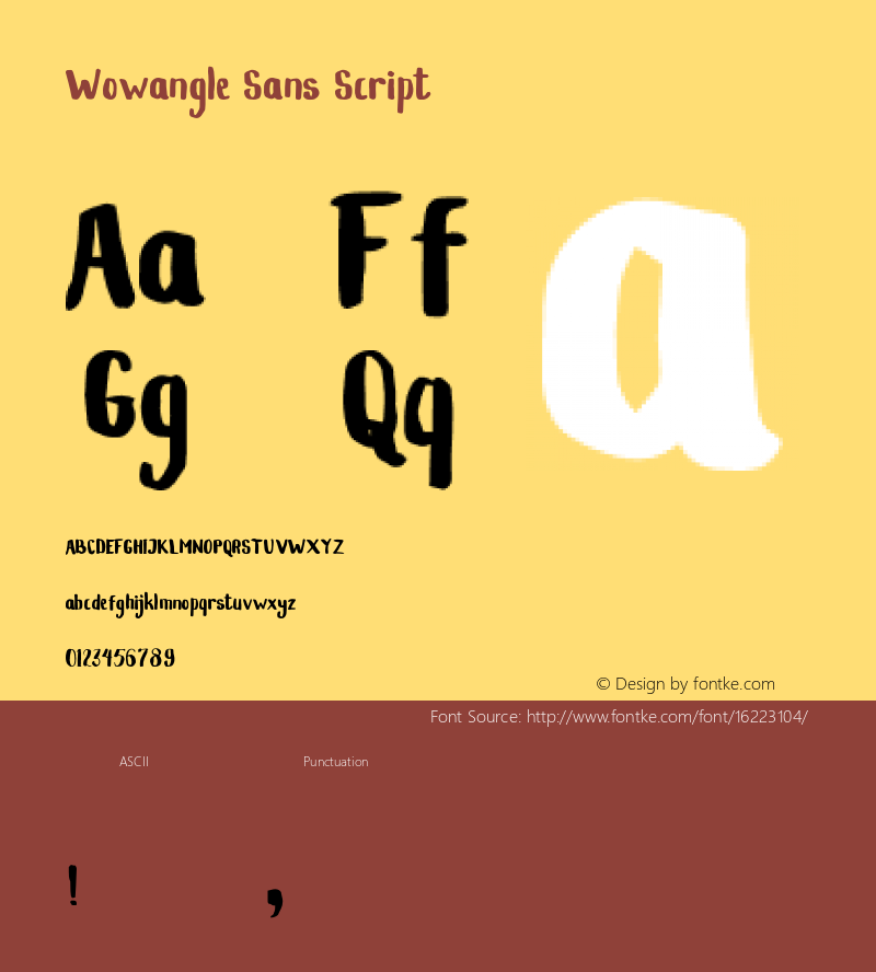 Wowangle Sans Script Version 1.000;PS 001.001;hotconv 1.0.56图片样张
