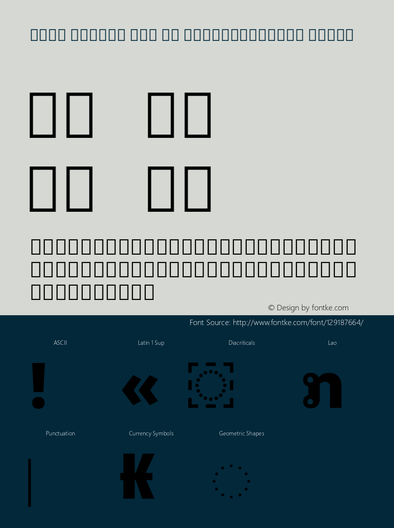 Noto Looped Lao UI SemiCondensed Black Version 1.00; ttfautohint (v1.8.3) -l 8 -r 50 -G 200 -x 14 -D lao -f none -a qsq -X 