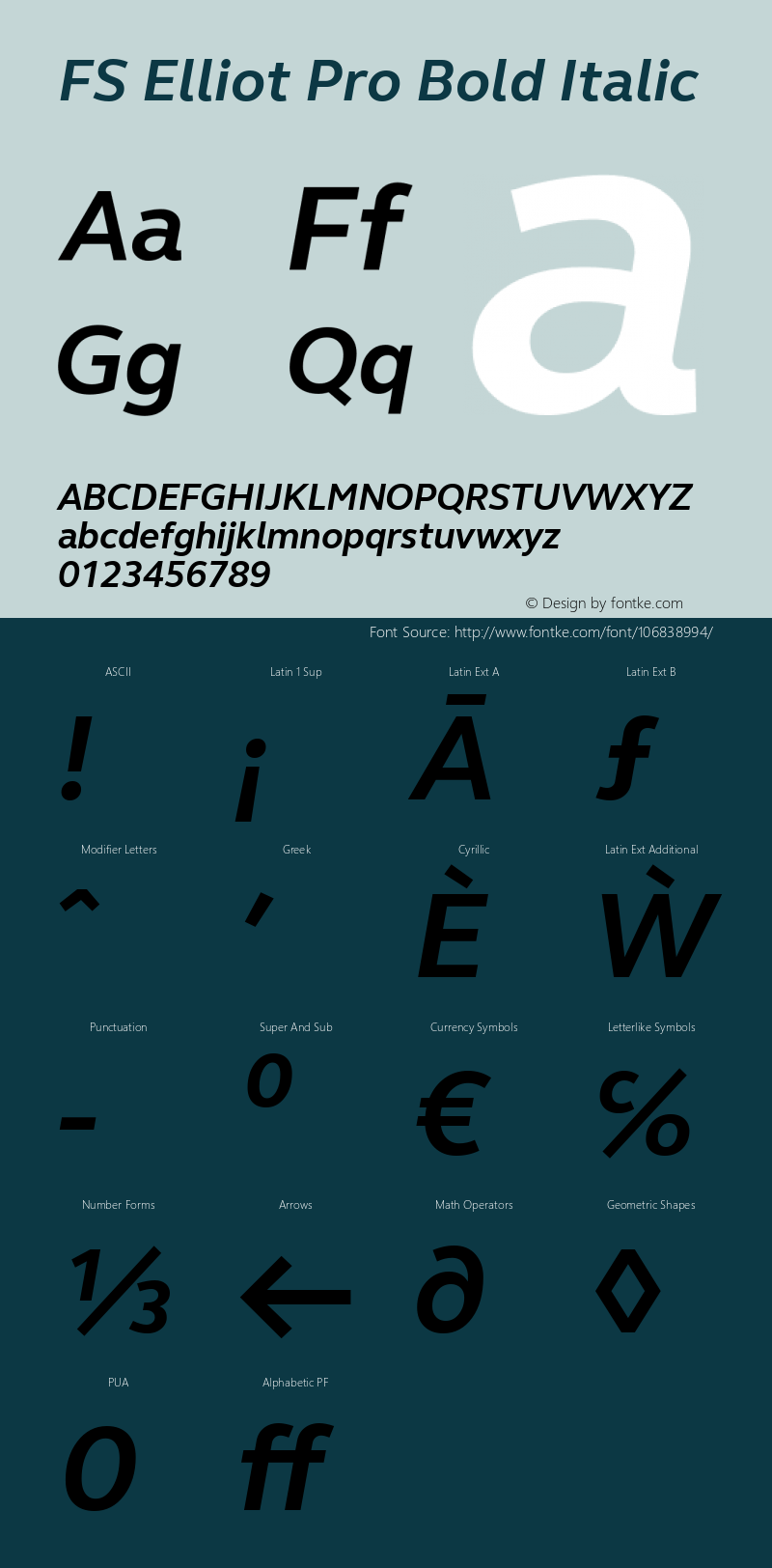 FS Elliot Pro Bold Italic 6.01图片样张