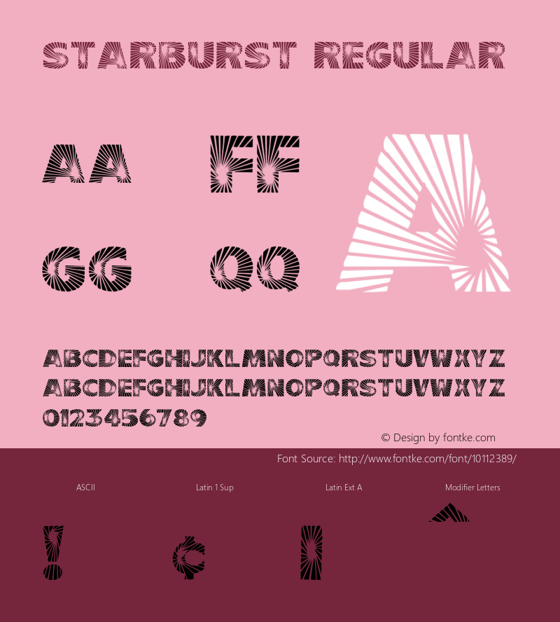Starburst Regular Altsys Fontographer 3.5  8/1/92图片样张