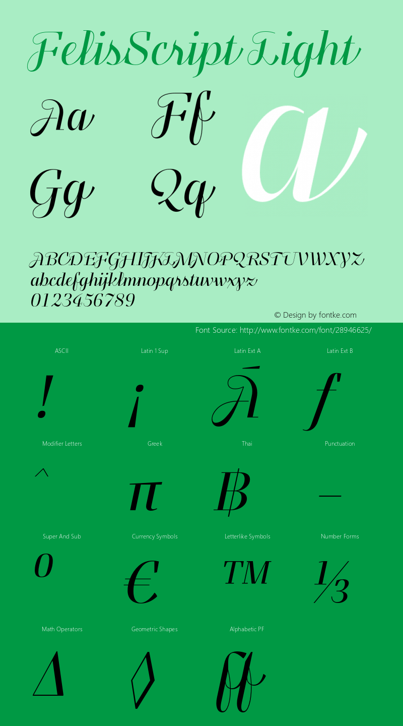 FelisScript-Light Version 1.000;com.myfonts.easy.typomancer.felis-script.light.wfkit2.version.4mf3图片样张