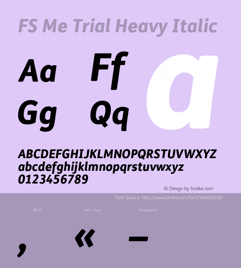 FSMe-HeavyItalic Trial Version 6.000图片样张