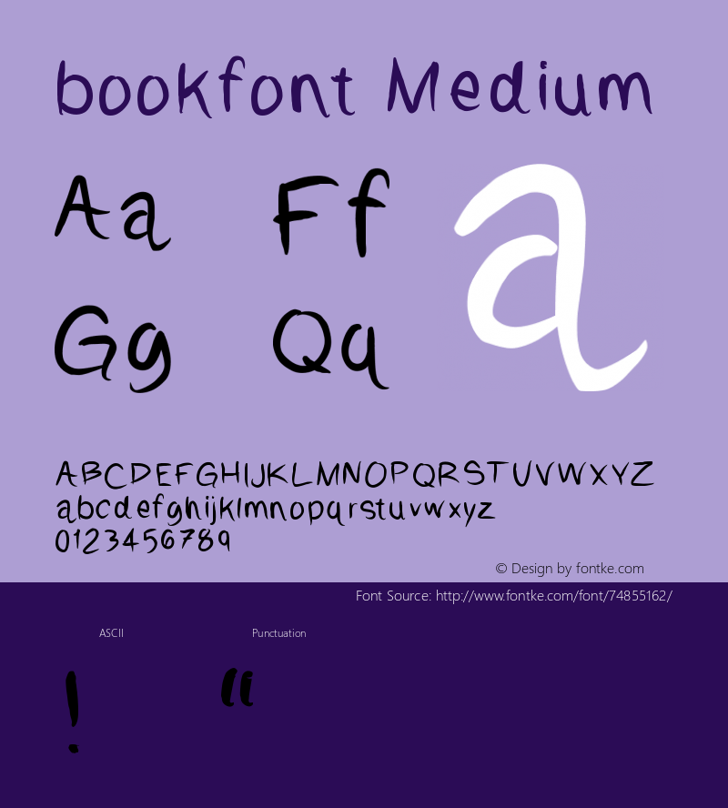 bookfont Version 001.000图片样张