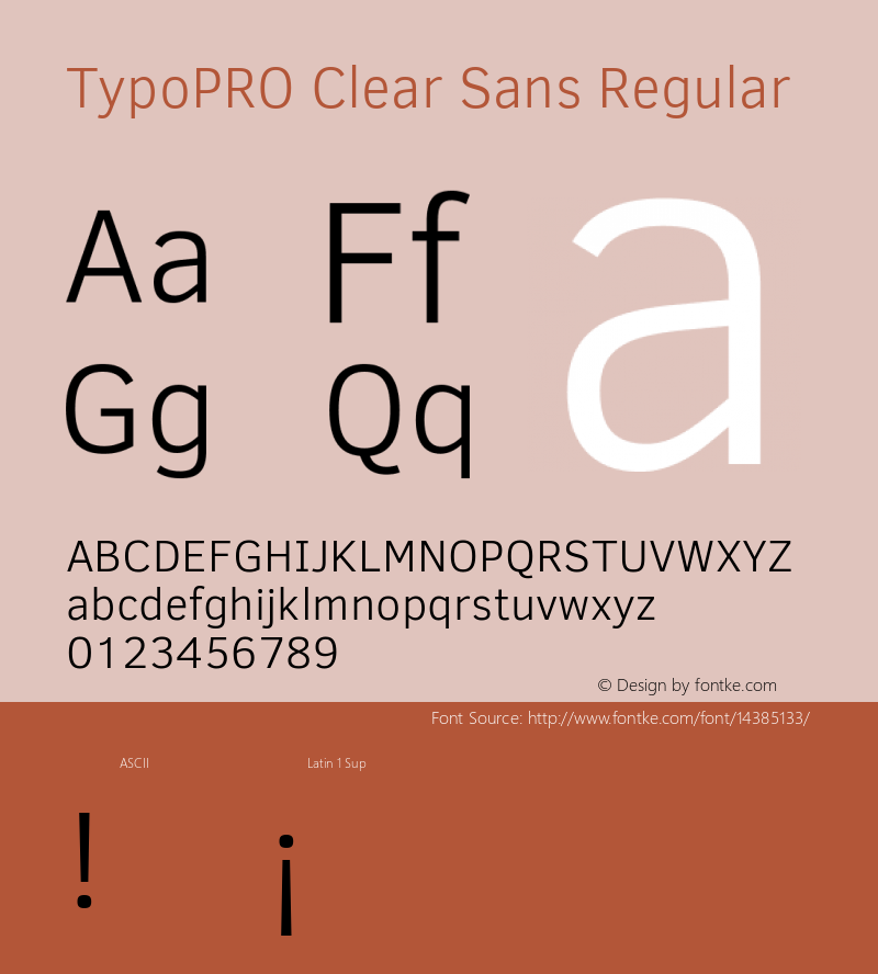 TypoPRO Clear Sans Regular Version 1.00图片样张