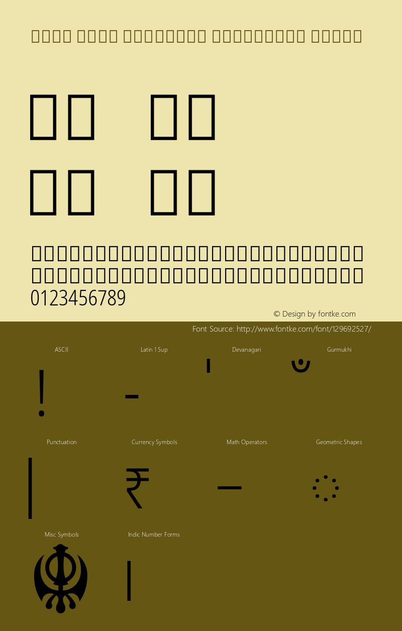Noto Sans Gurmukhi Condensed Light Version 2.001; ttfautohint (v1.8.3) -l 8 -r 50 -G 200 -x 14 -D guru -f none -a qsq -X 