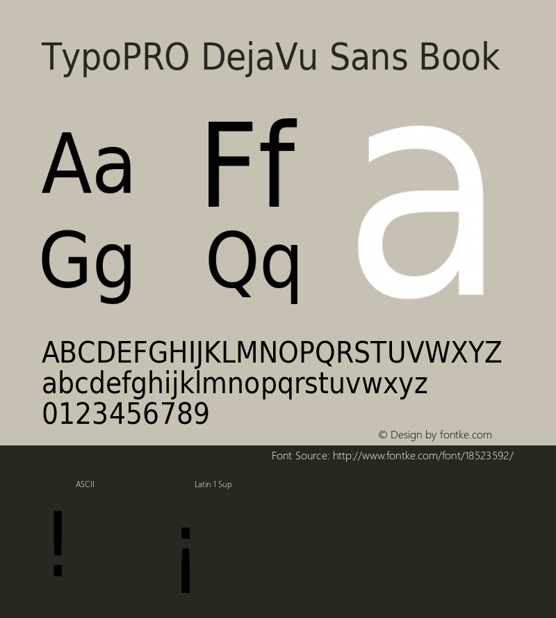 TypoPRO DejaVu Sans Book Version 2.37图片样张