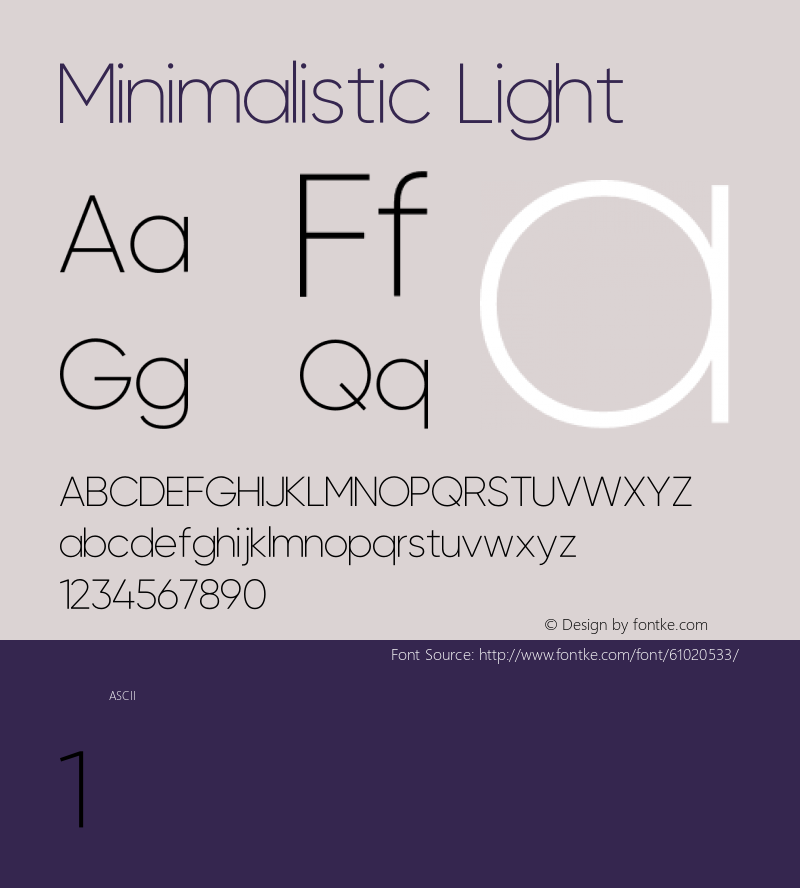 Minimalistic Light Version 1.001;Fontself Maker 1.1.1图片样张