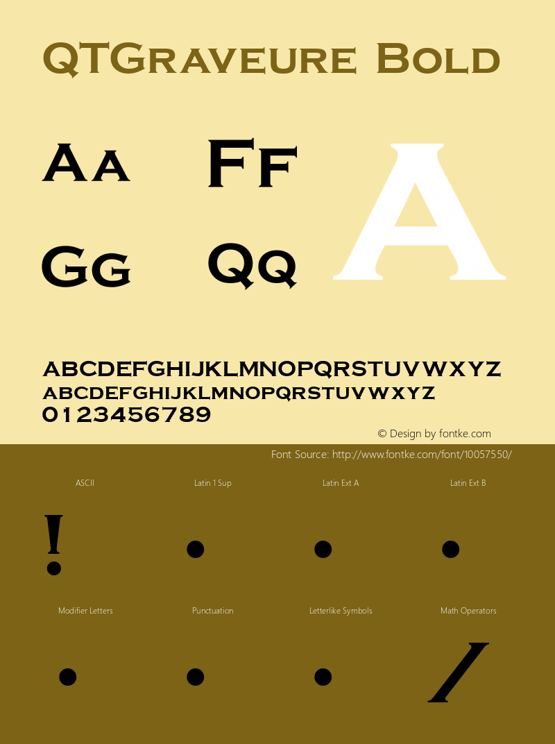 QTGraveure Bold QualiType TrueType font  10/6/92图片样张