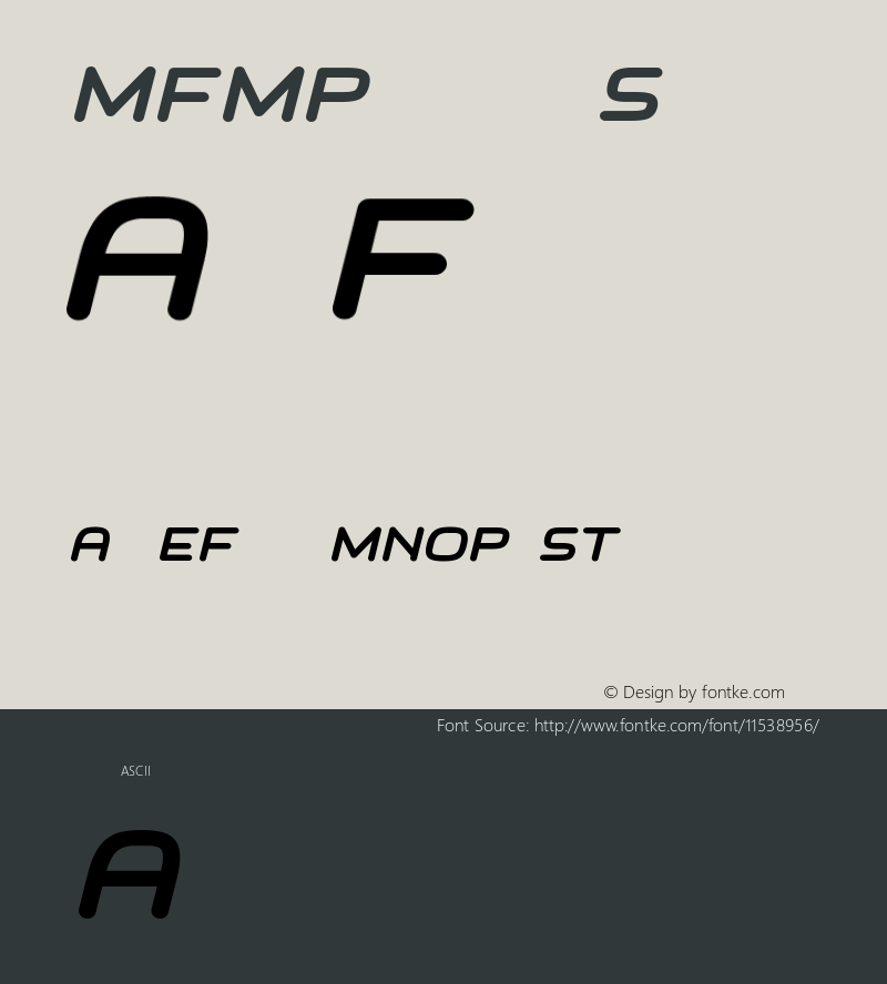 MFMPlogo BoldSlanted Version 1.00图片样张