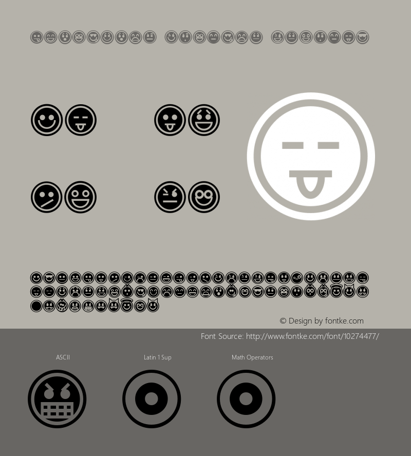 Emoticons Outline Regular 1.0图片样张