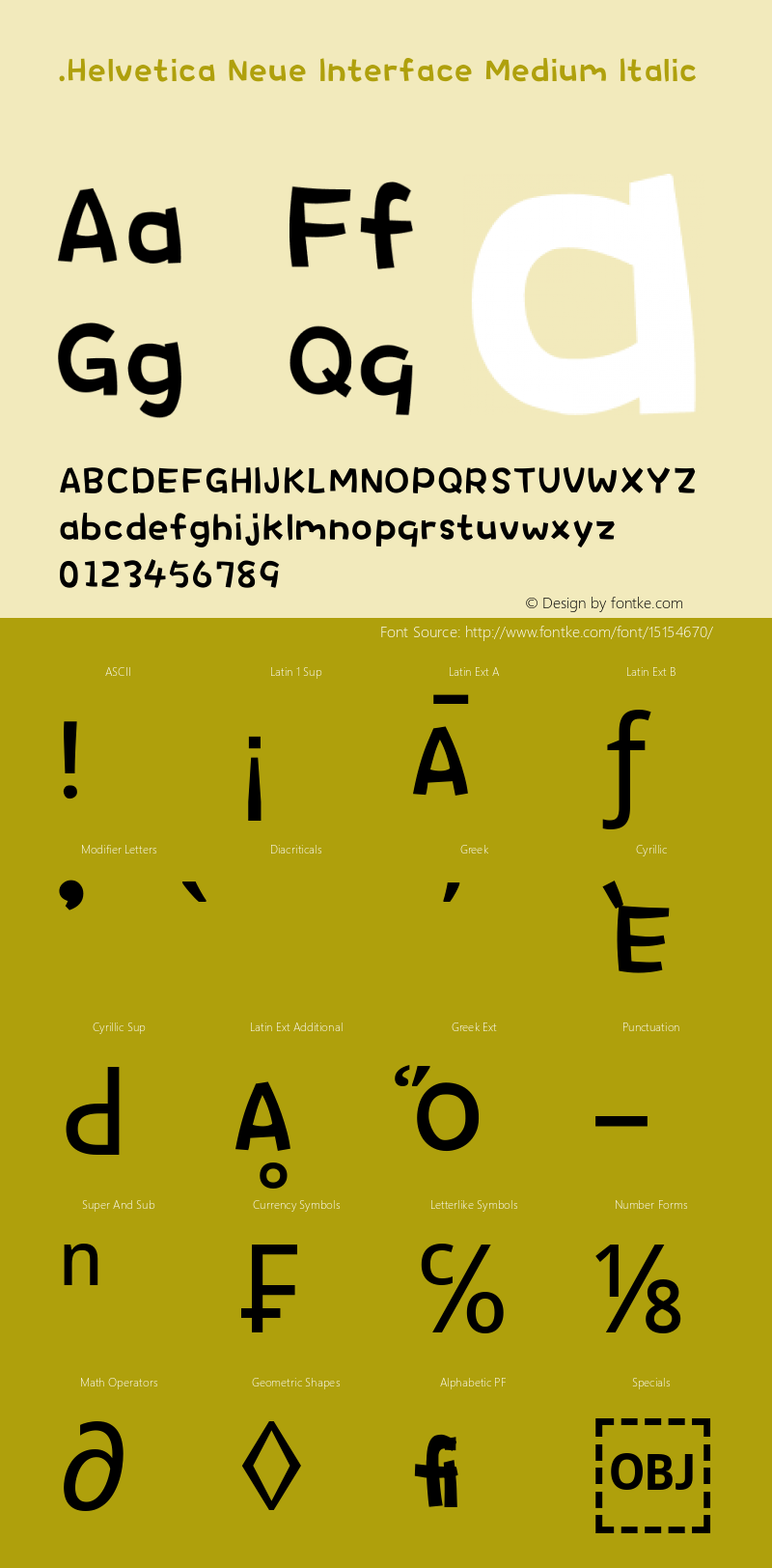 .Helvetica Neue Interface Medium Italic 10.0d35e1图片样张