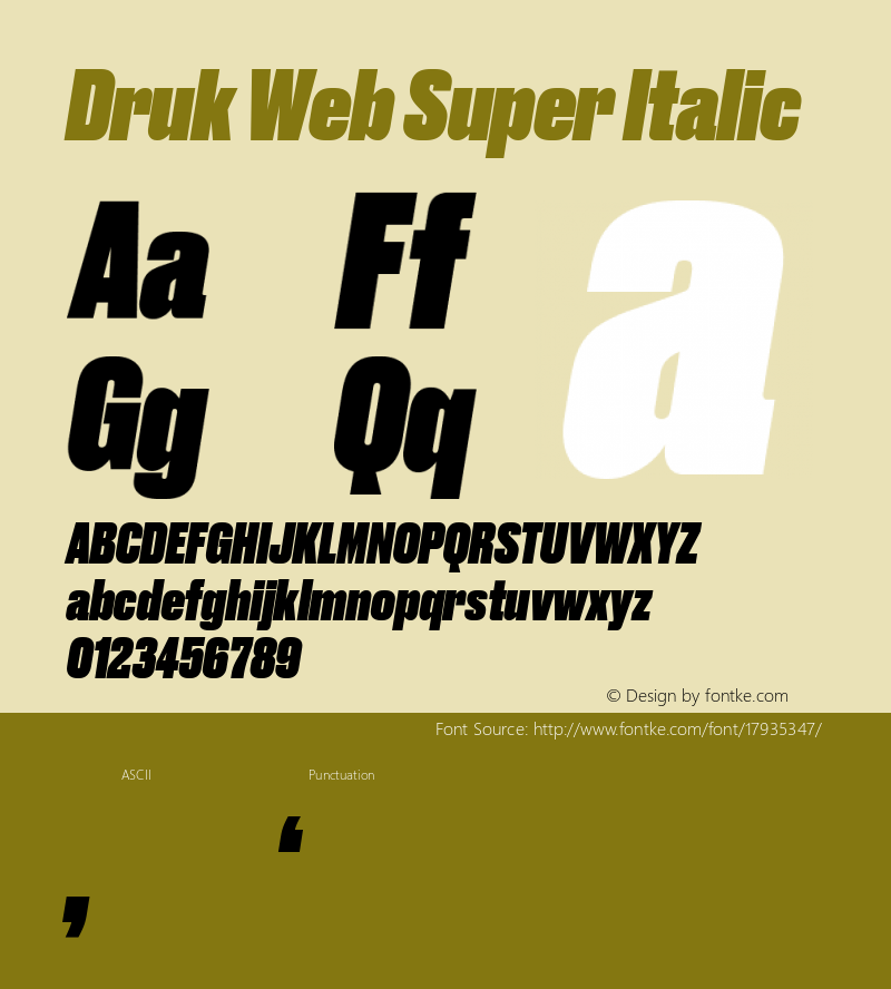 Druk Web Super Italic Version 1.1 2014图片样张