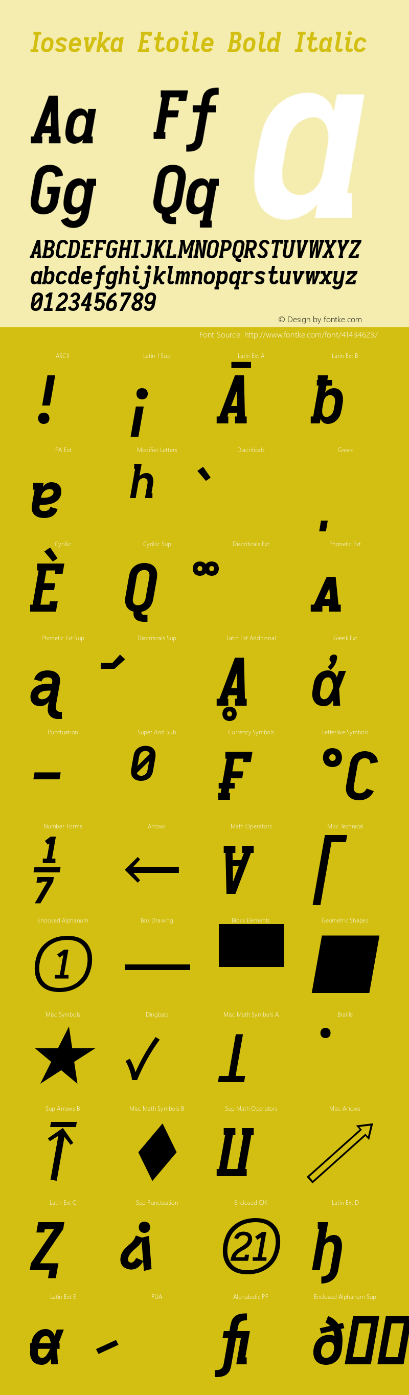 Iosevka Etoile Bold Italic 2.3.1; ttfautohint (v1.8.3)图片样张