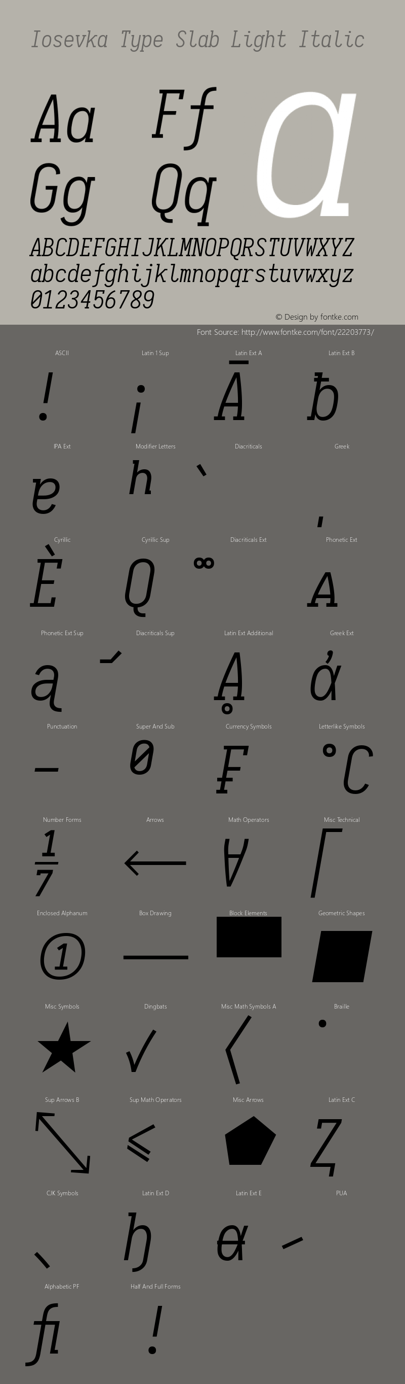 Iosevka Type Slab Light Italic 1.13.1; ttfautohint (v1.6)图片样张