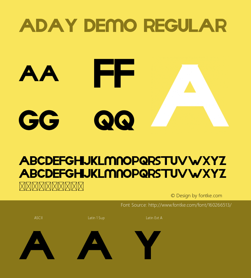 Aday Demo Version 1.001;Fontself Maker 3.5.1图片样张