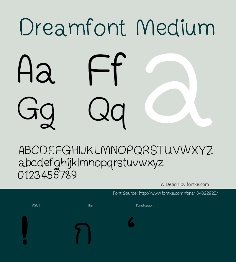 Dreamfont Version 001.000图片样张