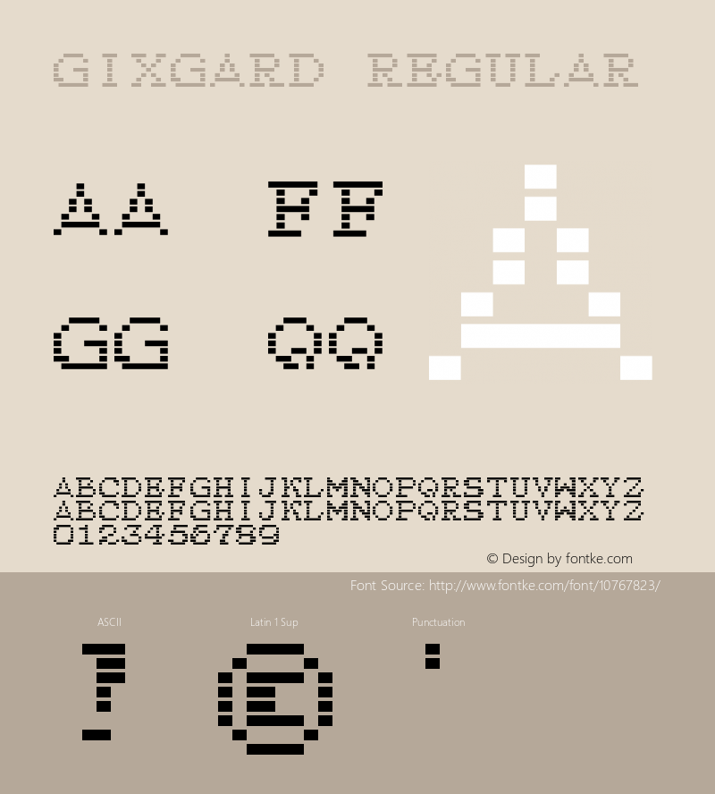 Gixgard Regular Version 1.0图片样张