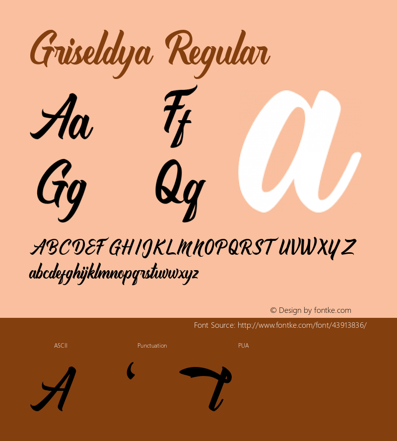 Griseldya Version 1.00;November 11, 2019;FontCreator 11.5.0.2422 64-bit图片样张